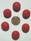 6 16mm Red Cinnabar Disks